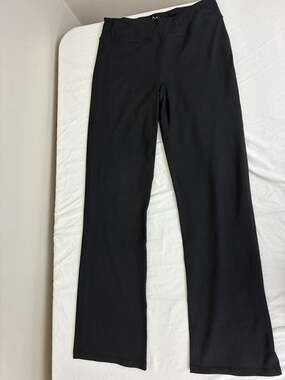 Yogipace Women's Large Black Straight Leg Yoga Pants w/ Pockets Pull On